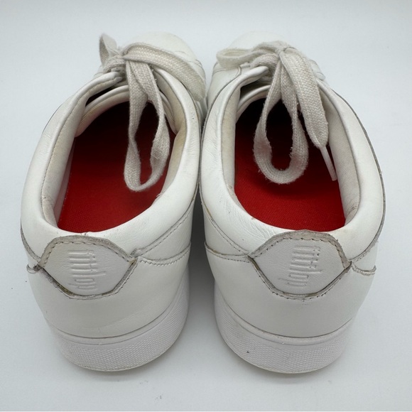 Fitflop Rally White Leather Lace Up Sneaker Size 8 - Picture 6 of 12